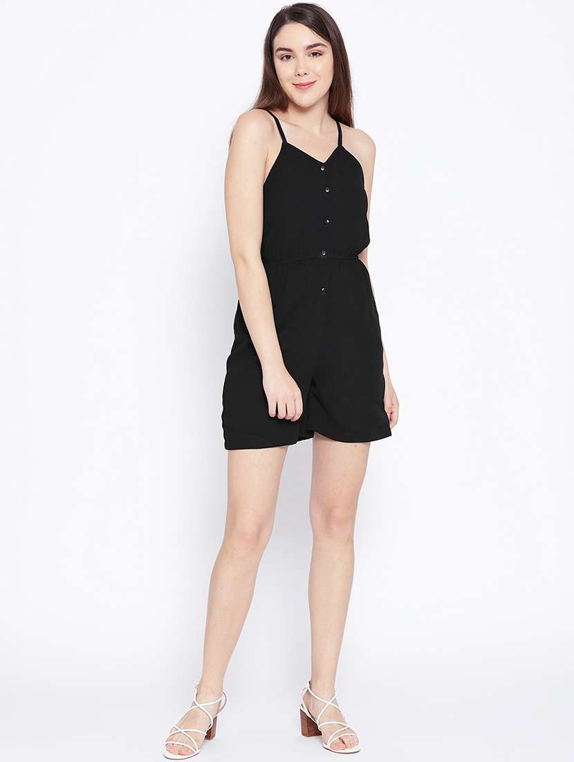 cami neck button up romper  - 16764159 -  Standard Image - 3