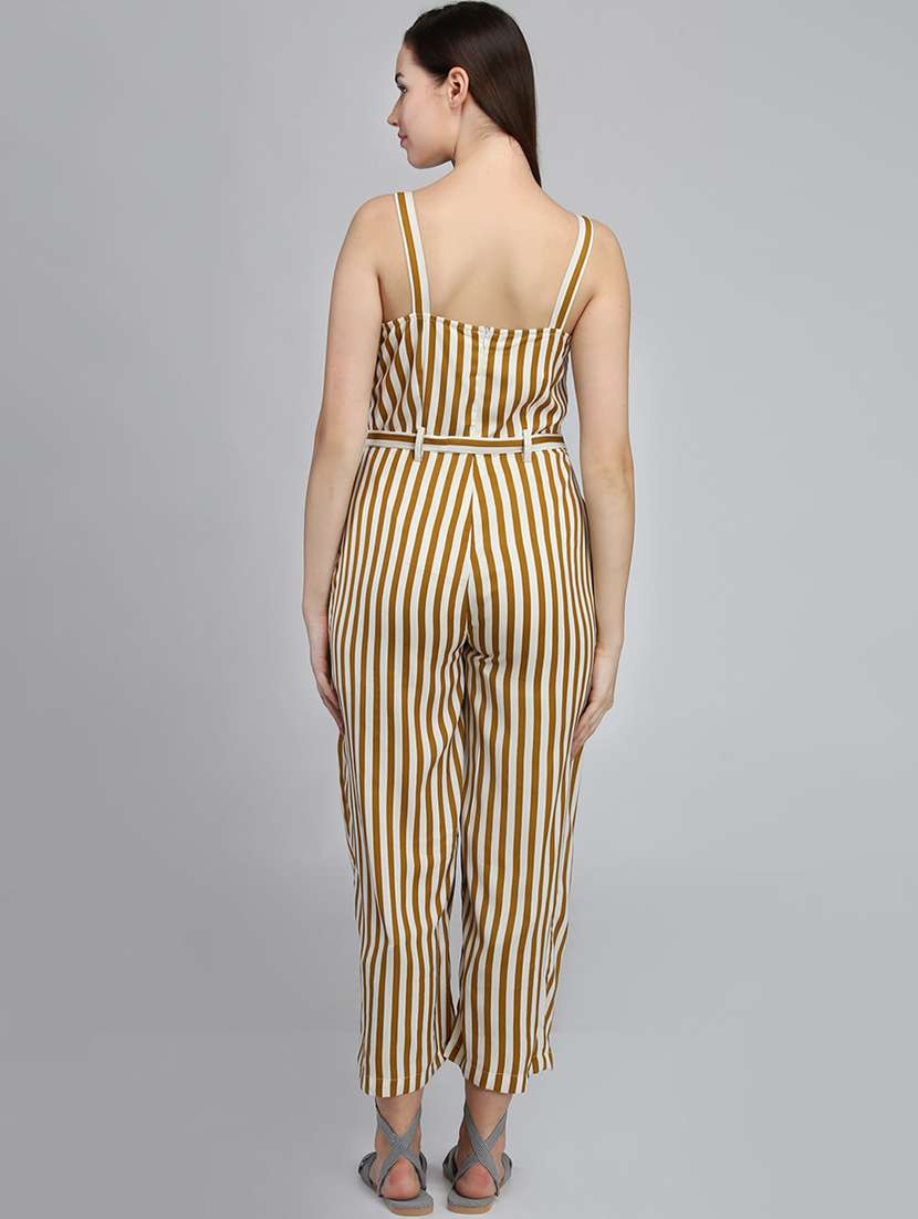 tie front striped jumpsuit - 16764189 -  Standard Image - 3