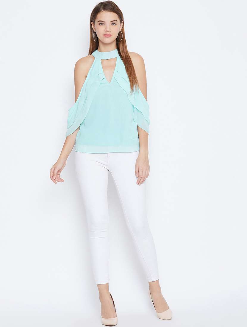 women's straight key hole neck top - 16764208 -  Standard Image - 3