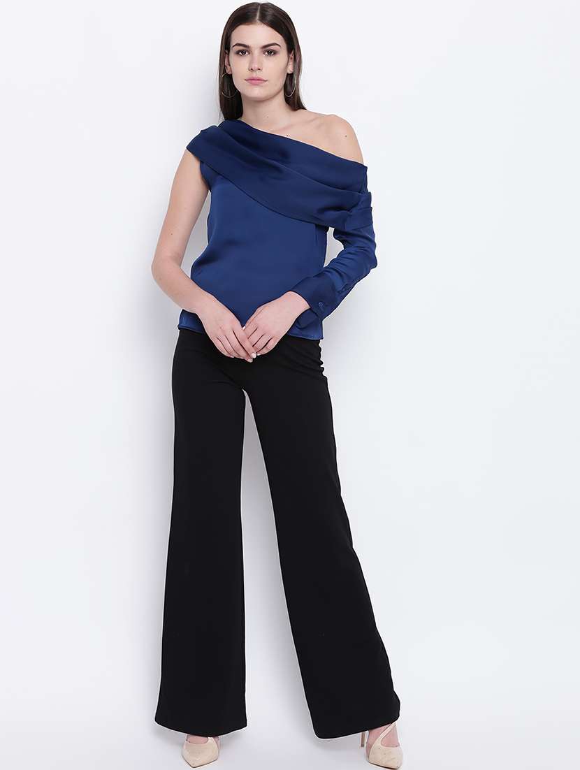 women's straight single shoulder top - 16764217 -  Standard Image - 3