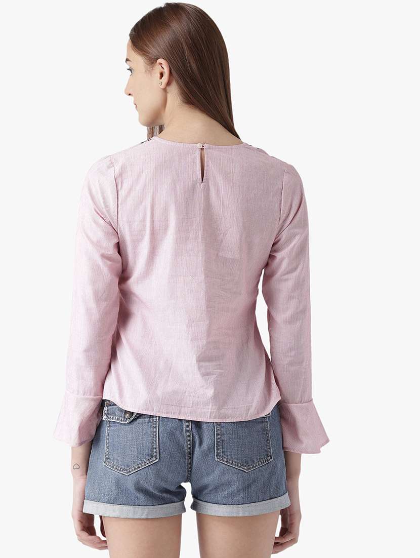 women's straight round neck top - 16764243 -  Standard Image - 3