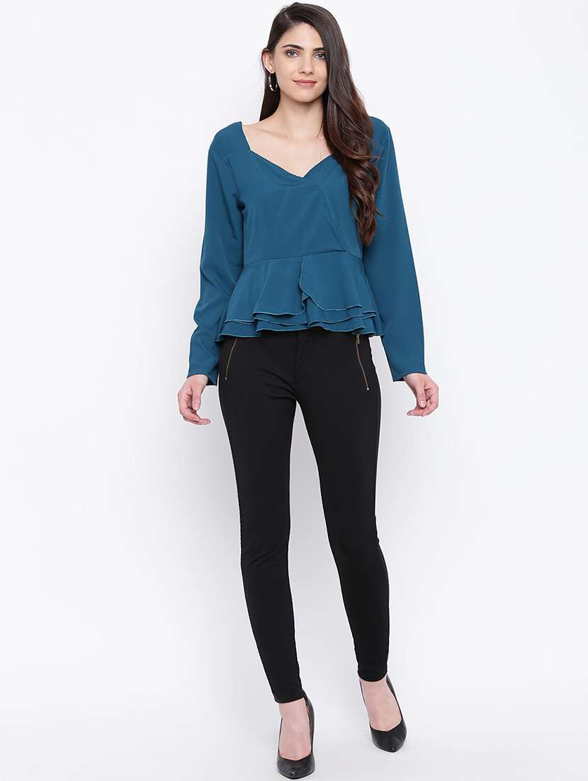 women's peplum sweetheart neck top - 16764274 -  Standard Image - 3