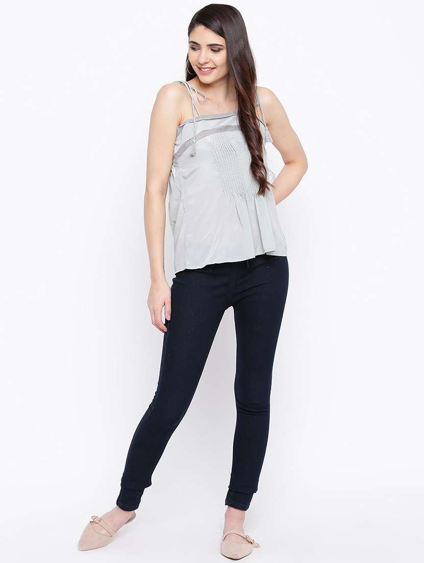 women's peplum shoulder strap top - 16764280 -  Standard Image - 3