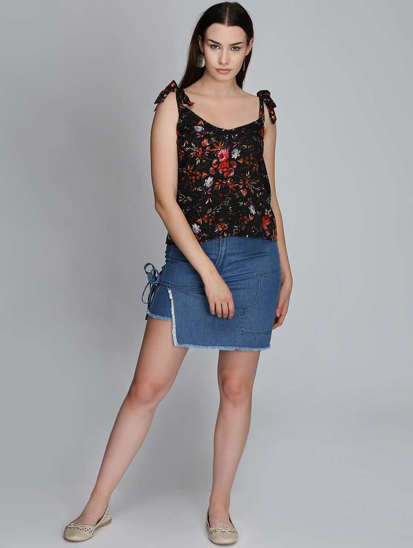 women's crop shoulder strap top - 16764312 -  Standard Image - 3