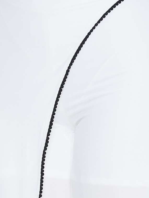 solid flat front overlap wide leg trouser - 16764352 -  Standard Image - 3
