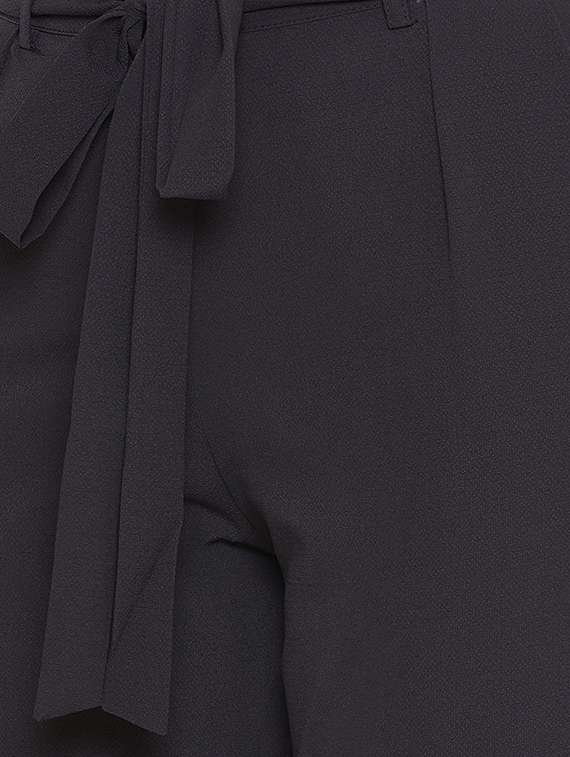 women solid pleated cigarette pants - 16764353 -  Standard Image - 3