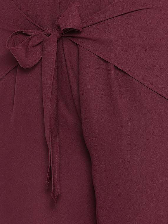 solid flat front overlap culottes pants  - 16764358 -  Standard Image - 3