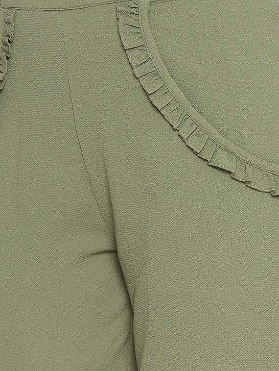 solid flat front cigarette pants - 16764364 -  Standard Image - 3