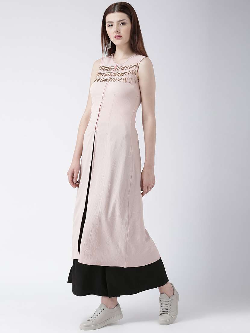 solid flat front wide leg overlap trouser - 16764391 -  Standard Image - 3