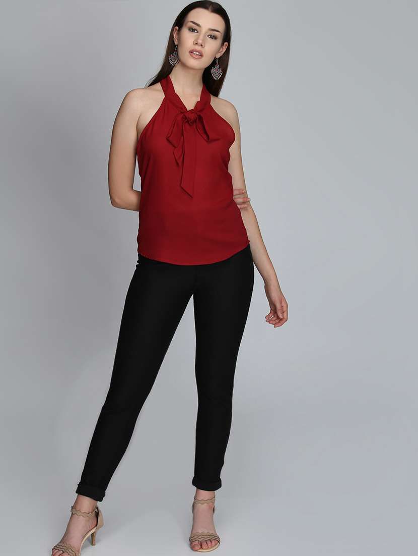 women's straight halter neck top - 16764727 -  Standard Image - 3