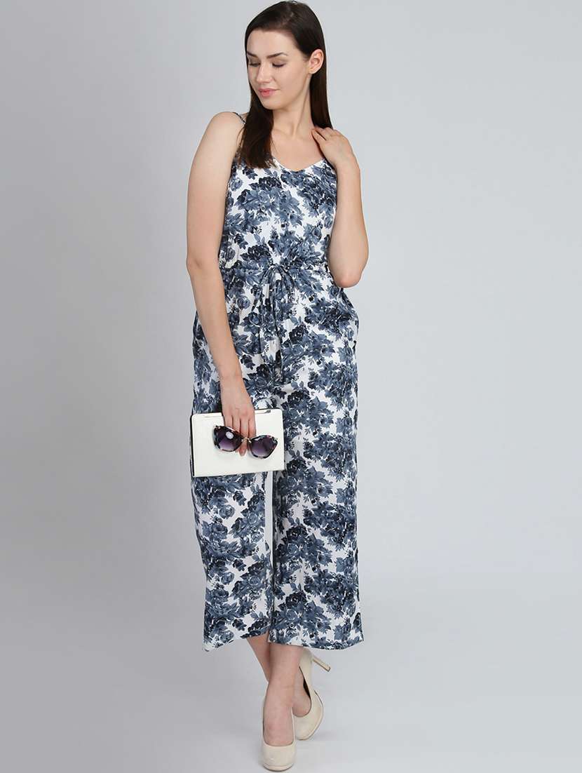 tie front floral jumpsuit - 16764731 -  Standard Image - 3