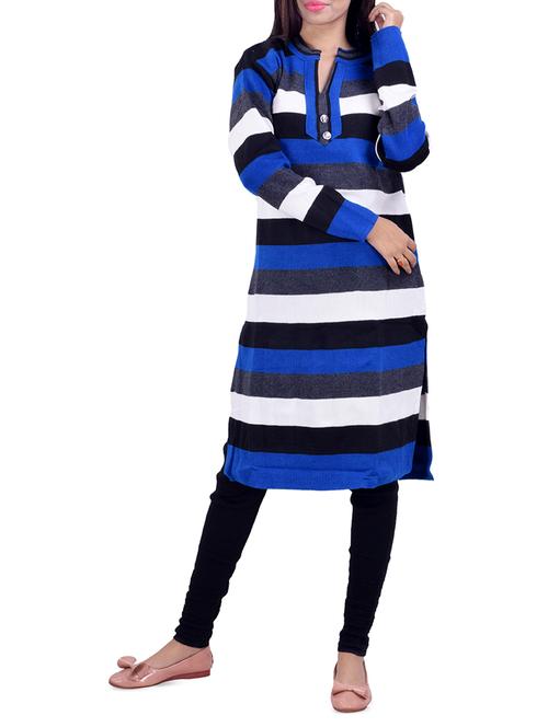 striped woolen kurta - 16764957 -  Standard Image - 0