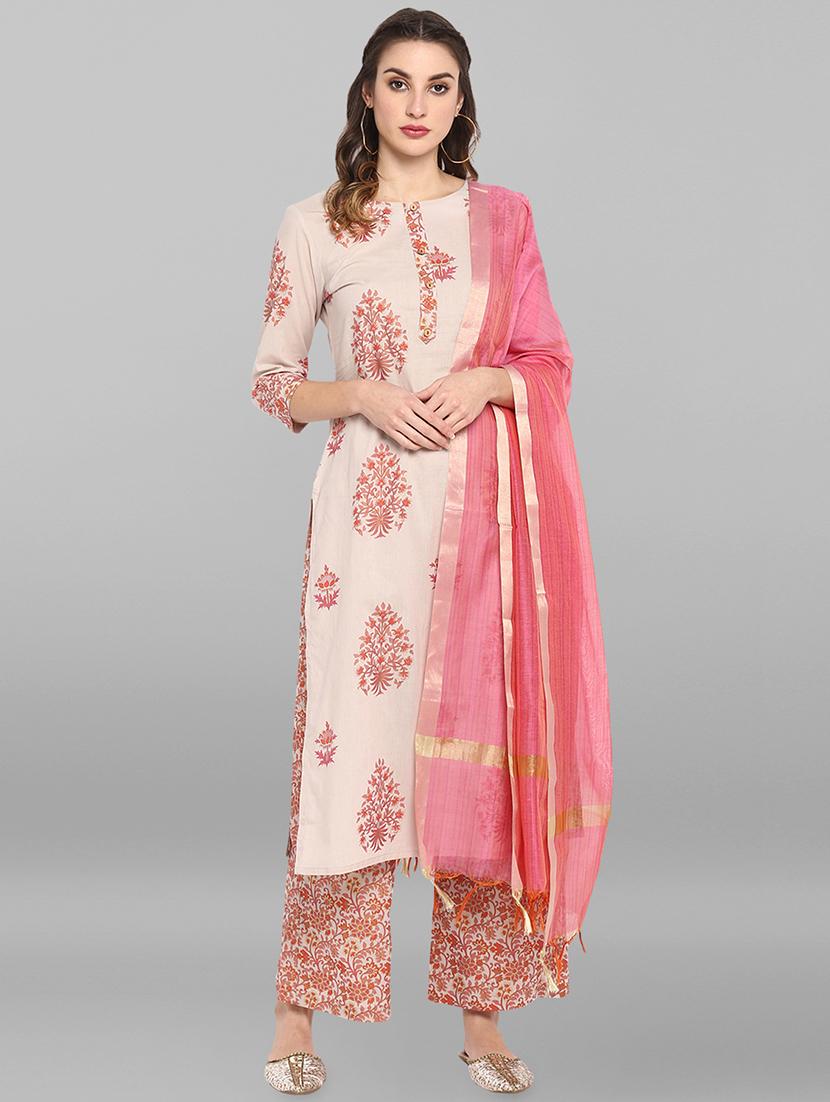 floral kurta suit set - 16765168 - Zoom Image - 0