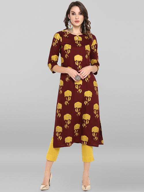floral print kurta pant set - 16765174 - Standard Image - 0