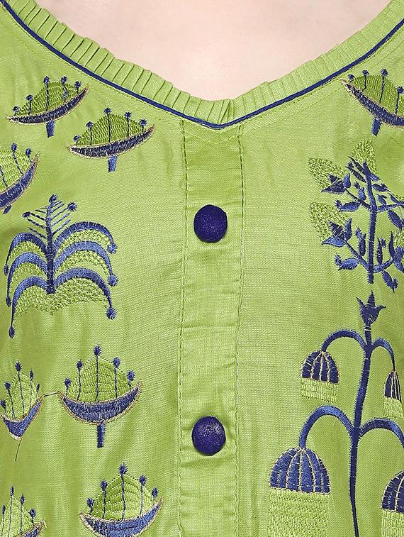 embroidered churidaar unstitched suit set - 16765651 - Standard Image - 3