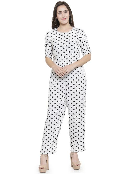 round neck polka dots jumpsuit - 16765725 -  Standard Image - 0