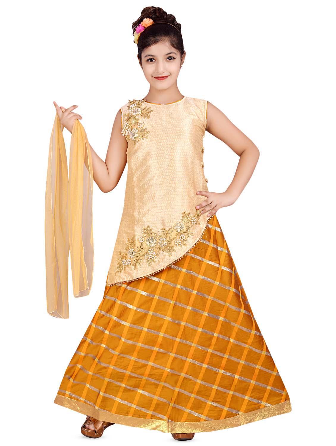 yellow silk blend lehenga choli - 16765916 -  Zoom Image - 0