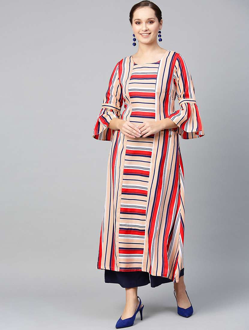 striped kurta palazzo set