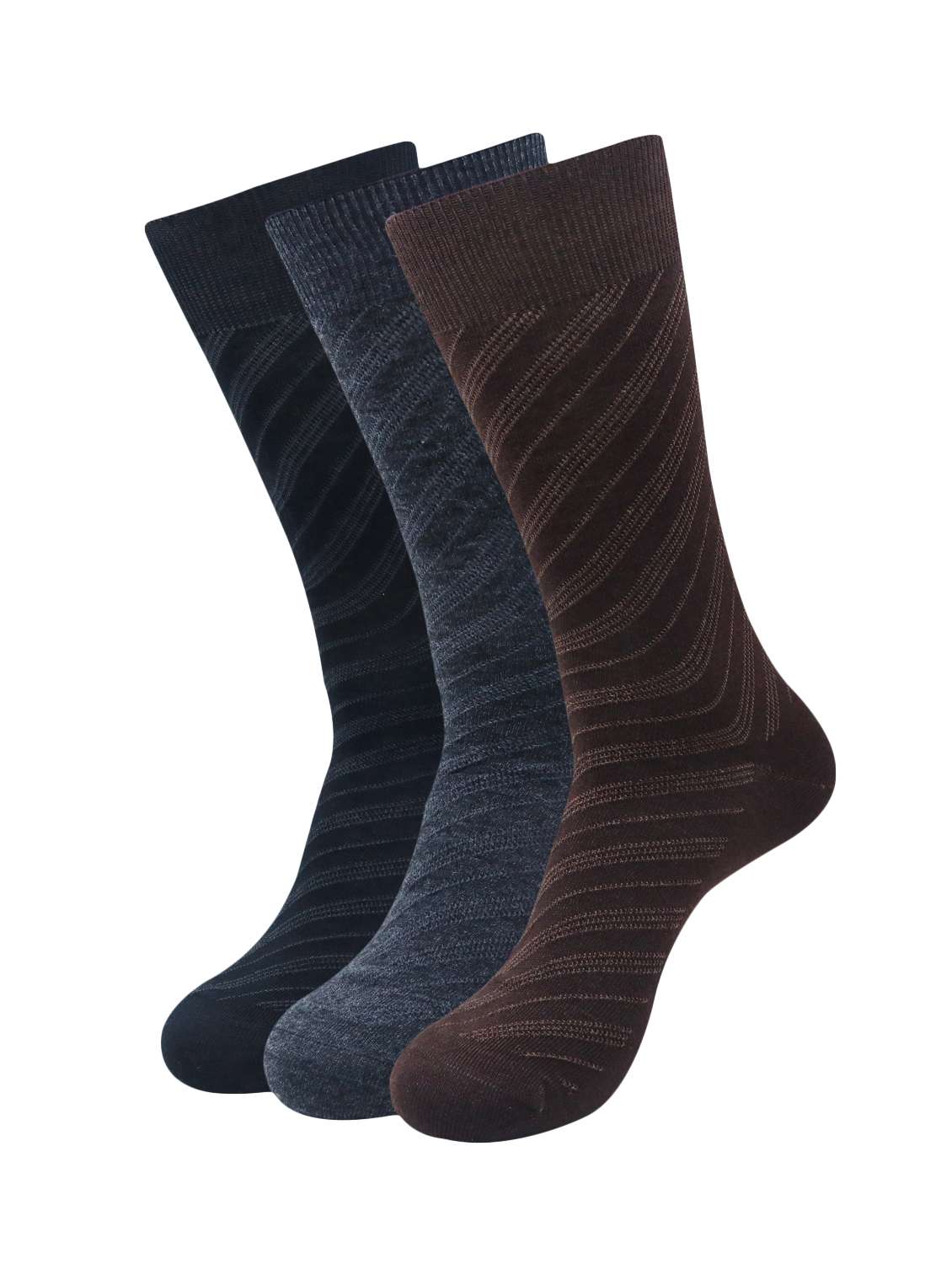 men striped above ankle length socks