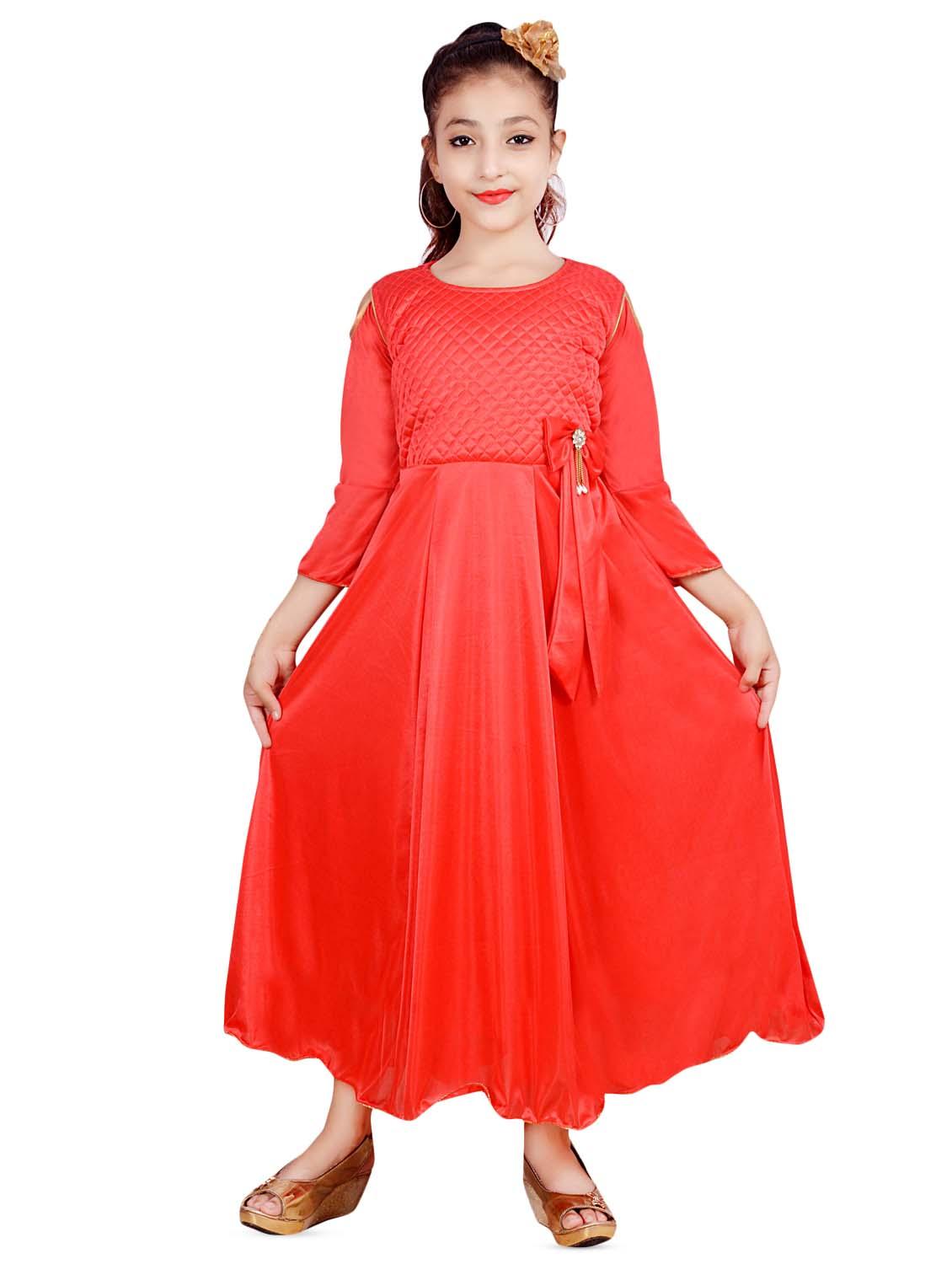 orange satin party gown - 16766904 - Zoom Image - 0