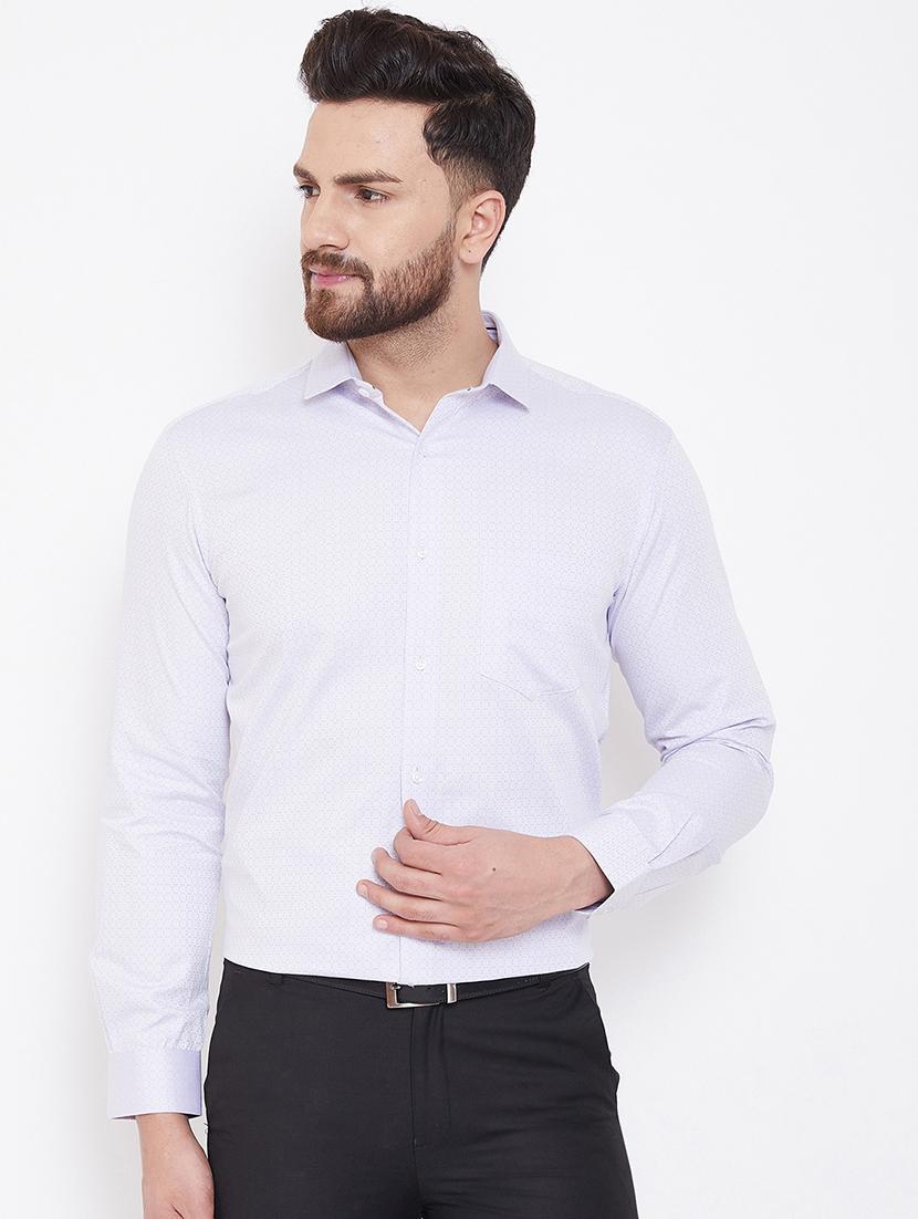 blue printed formal shirt - 16769289 - Zoom Image - 0