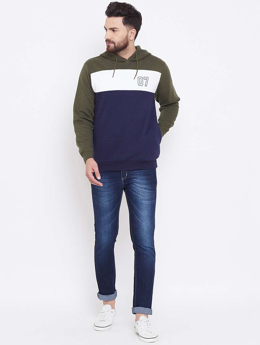 green color block sweatshirt - 16769313 -  Standard Image - 3
