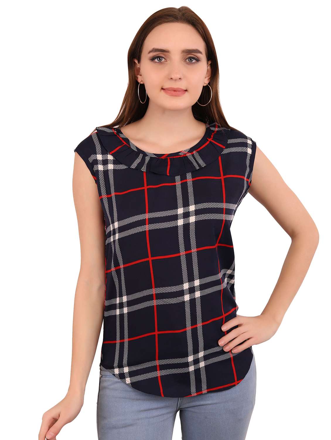 women's straight round neck top - 16769387 - Zoom Image - 0