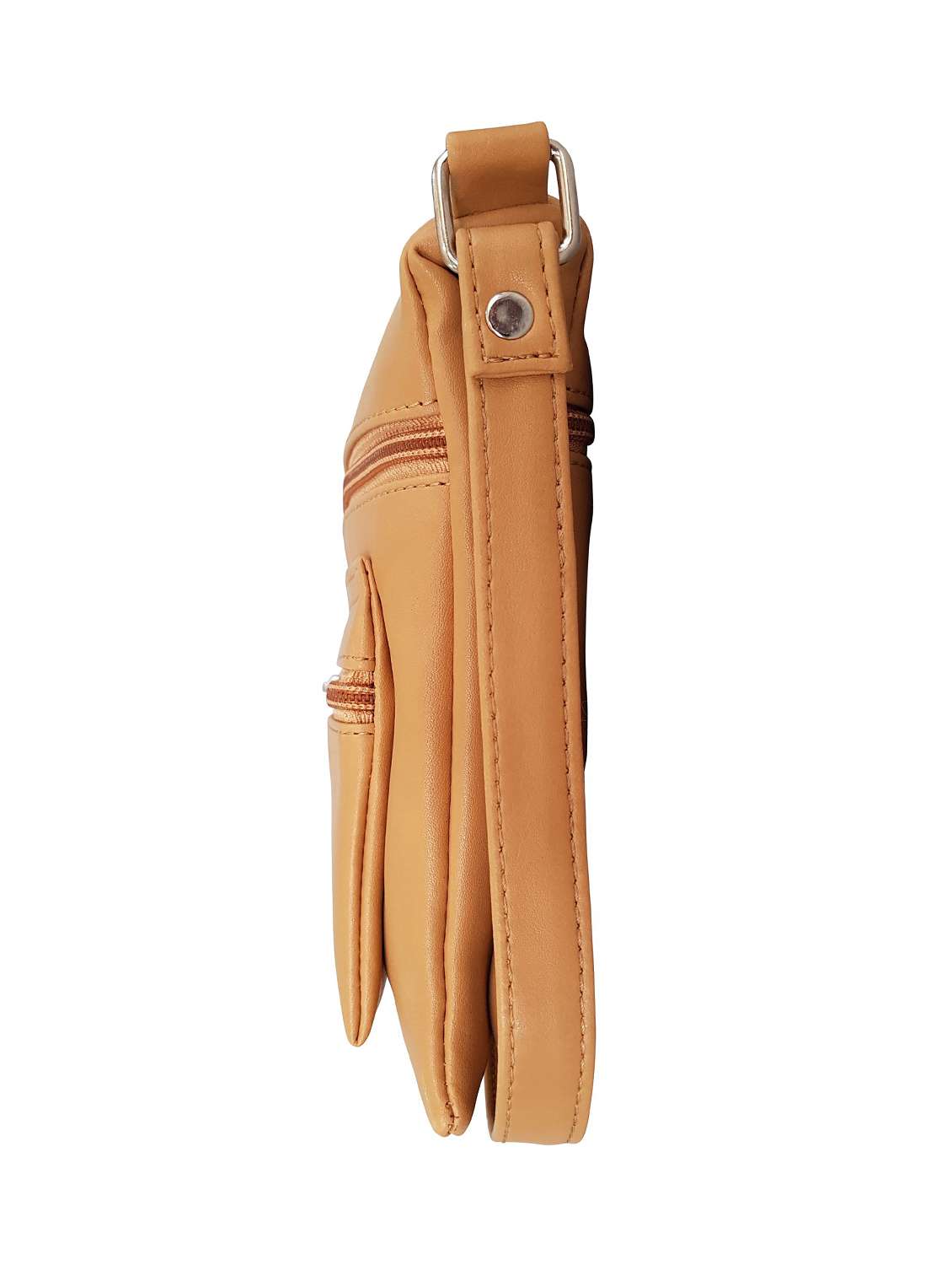 tan leatherette regular sling bag - 16769515 -  Standard Image - 3