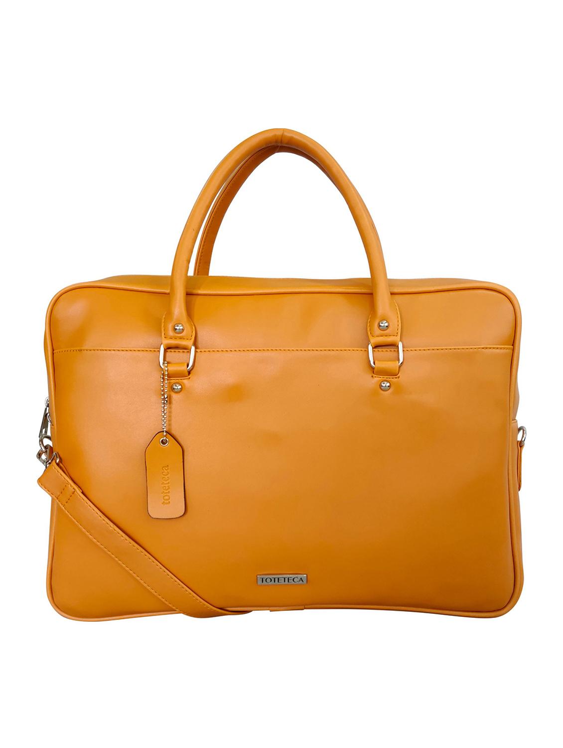 tan leatherette laptop bag - 16769521 - Zoom Image - 0