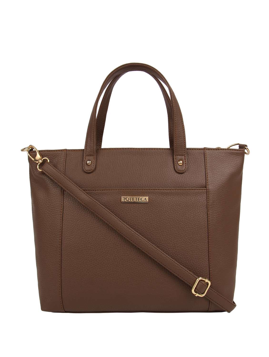 brown leatherette regular handbag - 16769591 - Zoom Image - 0