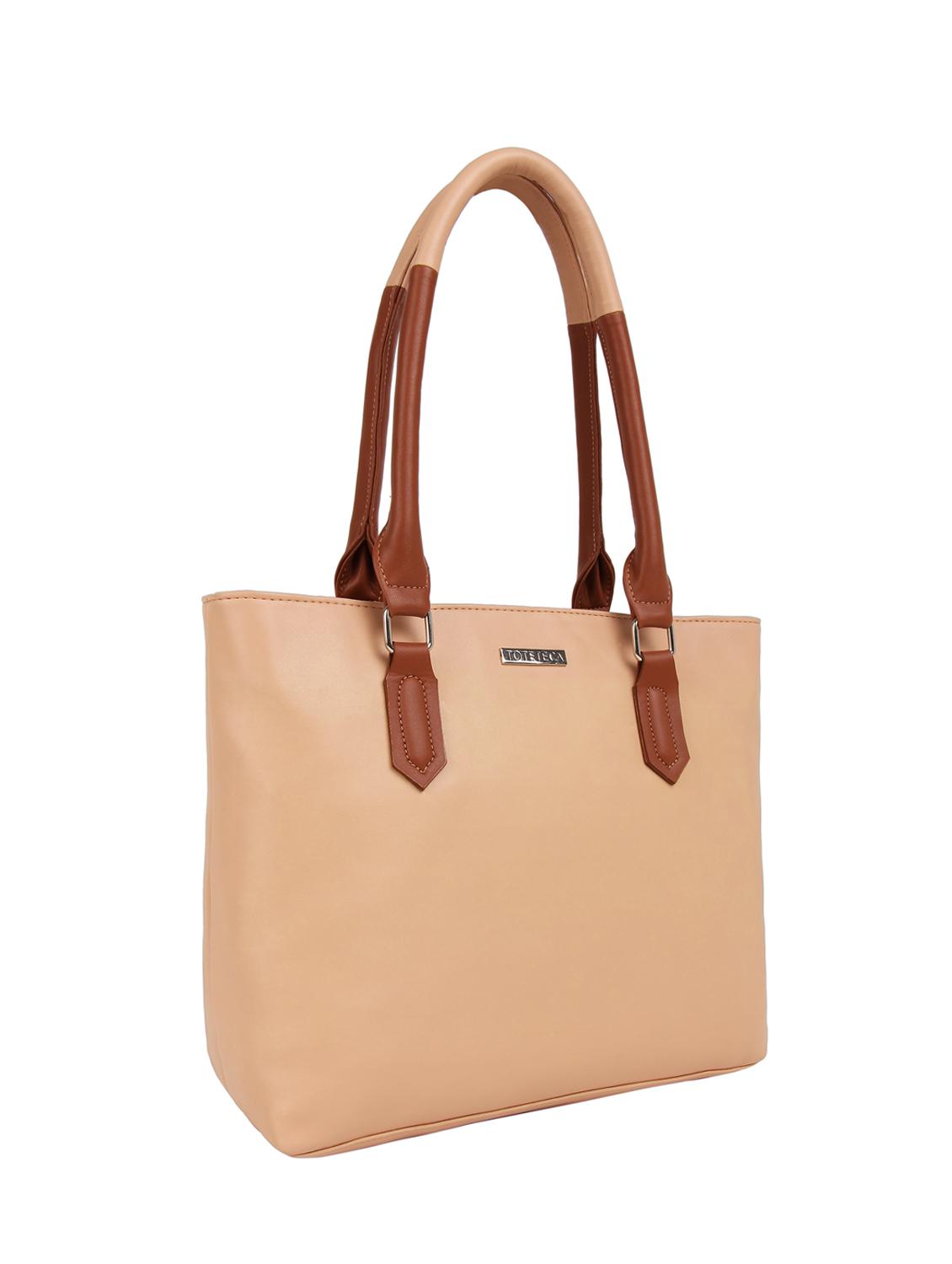 peach leatherette regular handbag - 16769600 - Standard Image - 3