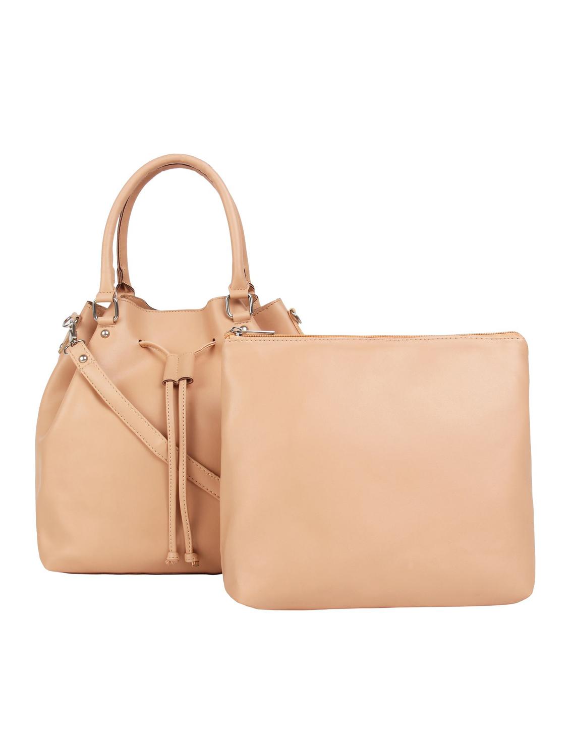 pink leatherette combos handbag - 16769615 -  Zoom Image - 0