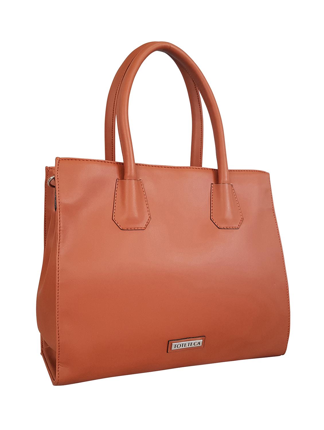 tan leatherette regular handbag - 16769623 - Standard Image - 3