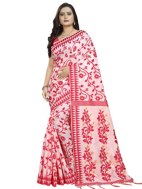 floral jamdani saree with blouse - 16770755 -  Standard Image - 0