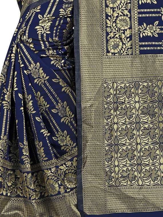women's banarasi saree with blouse - 16770759 -  Standard Image - 3