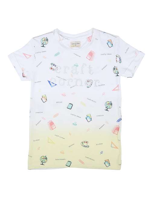 yellow cotton blend regular tees  - 16772798 -  Standard Image - 0