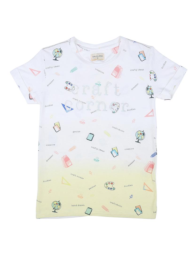 yellow cotton blend regular tees  - 16772798 -  Zoom Image - 0