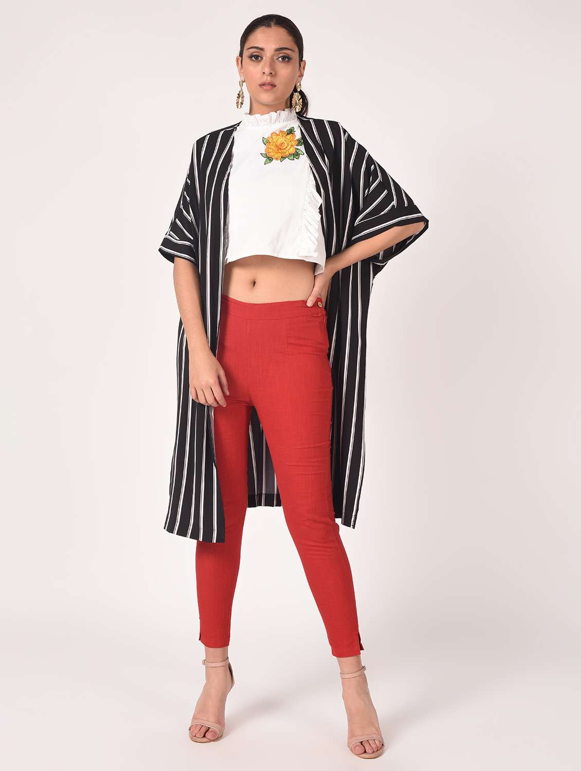 mid rise flat front trouser 