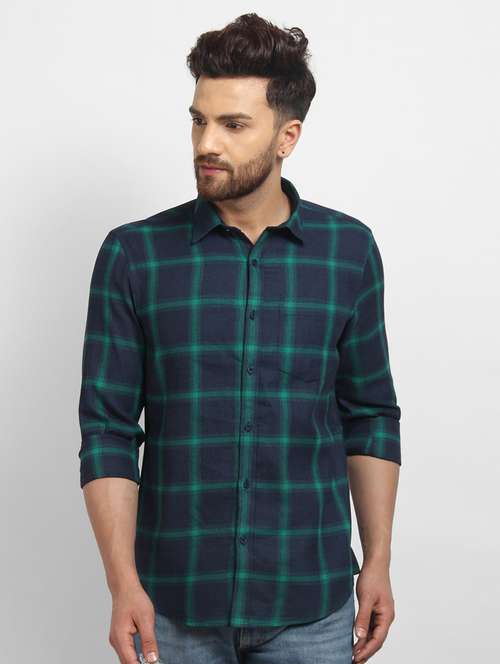 mens checks casual shirt - 16773410 - Standard Image - 0