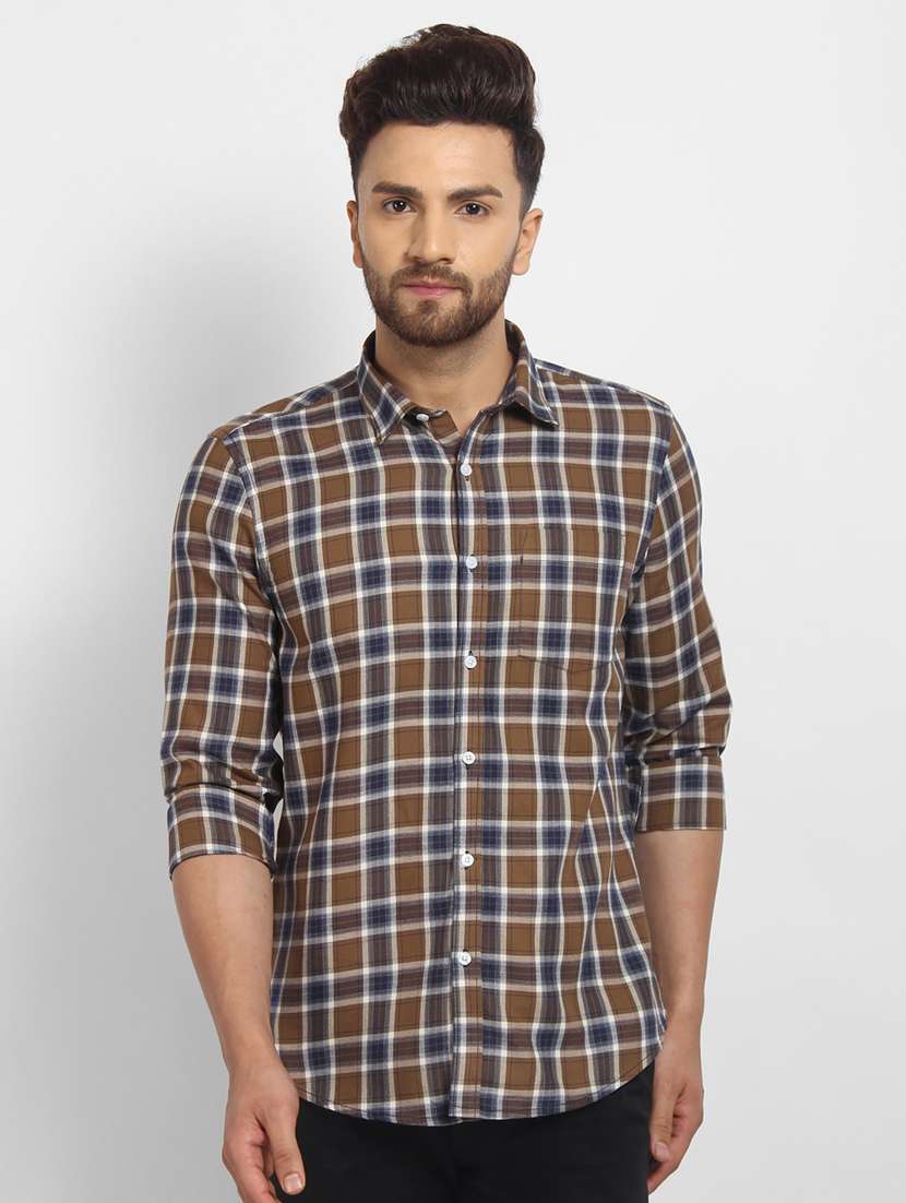 mens checks casual shirt