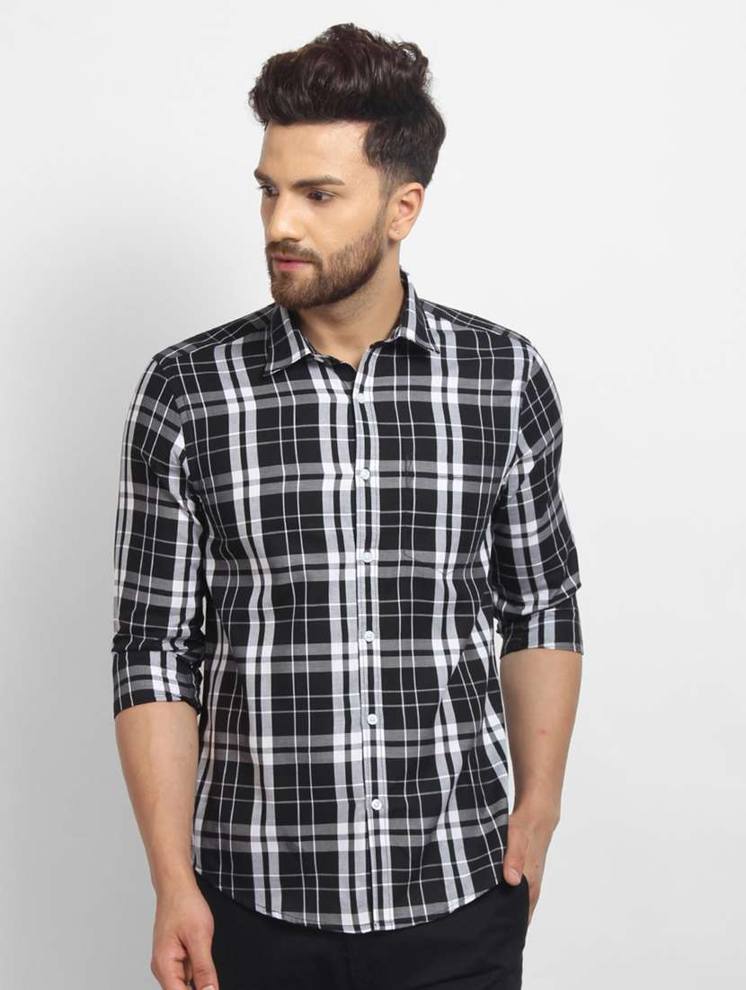 mens checks casual shirt