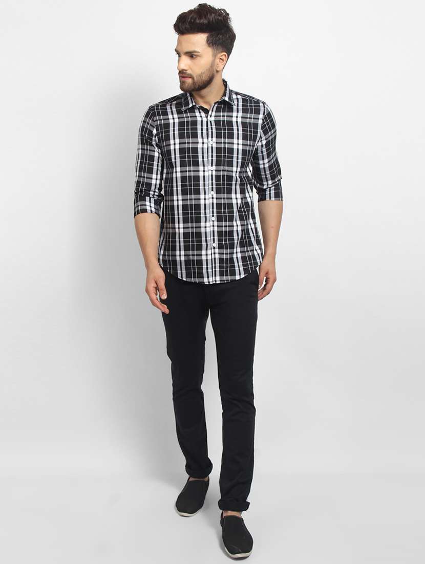 mens checks casual shirt - 16773418 - Standard Image - 3