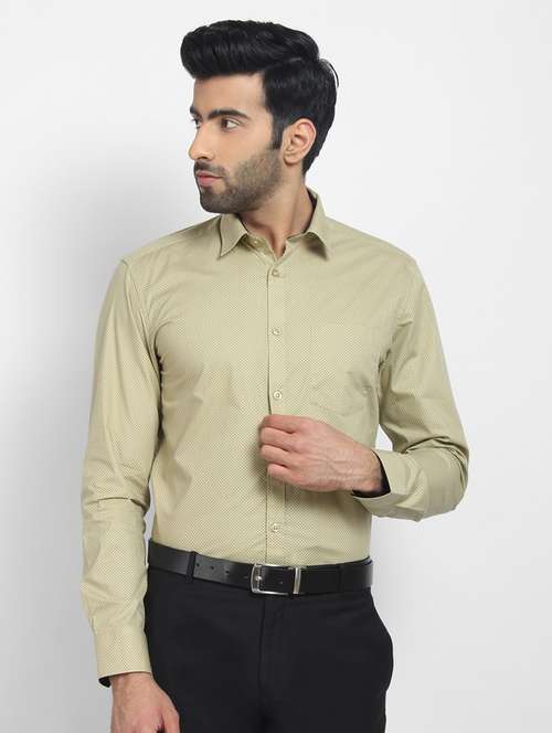 mens micro print formal shirt - 16773425 -  Standard Image - 0