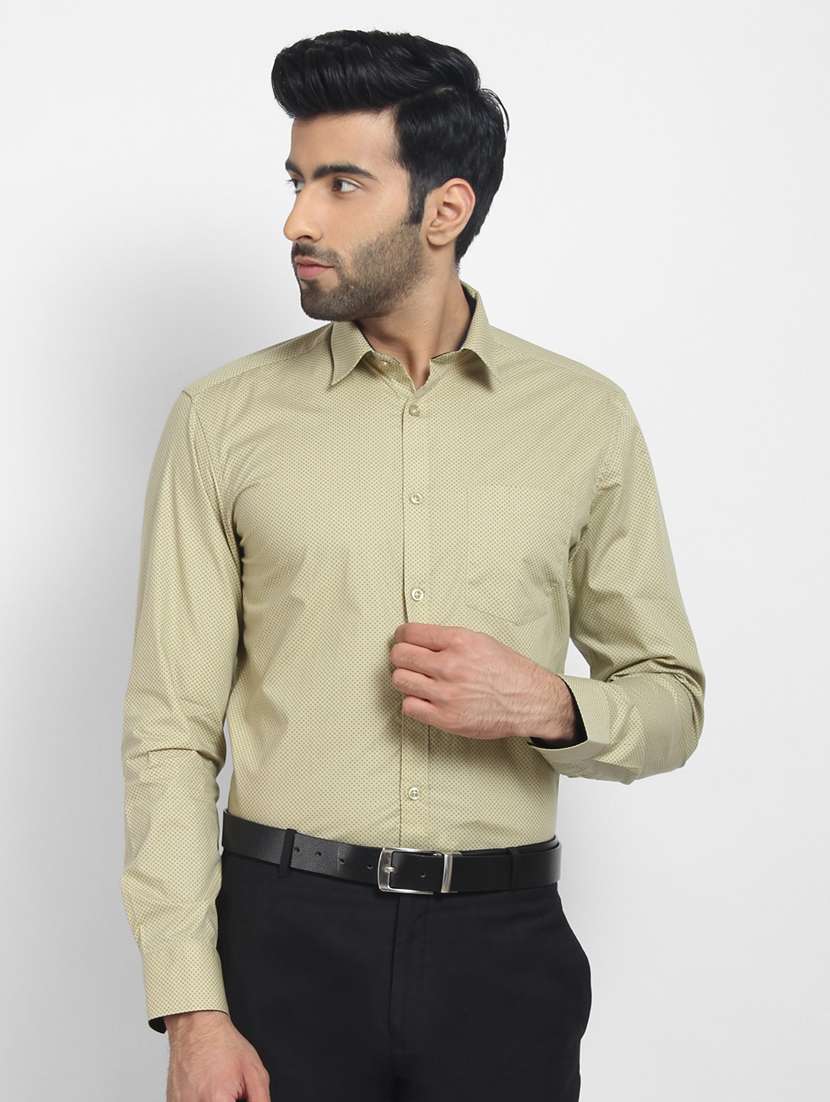 mens micro print formal shirt - 16773425 -  Zoom Image - 0