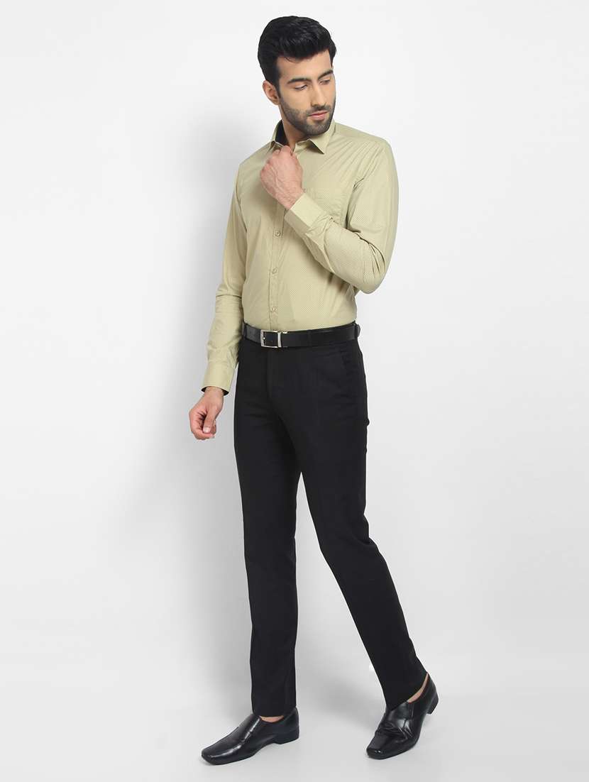 mens micro print formal shirt - 16773425 - Standard Image - 3