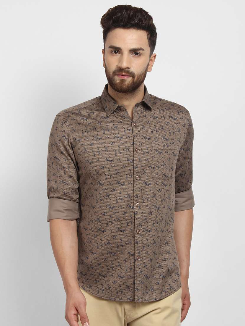 mens printed casual shirt