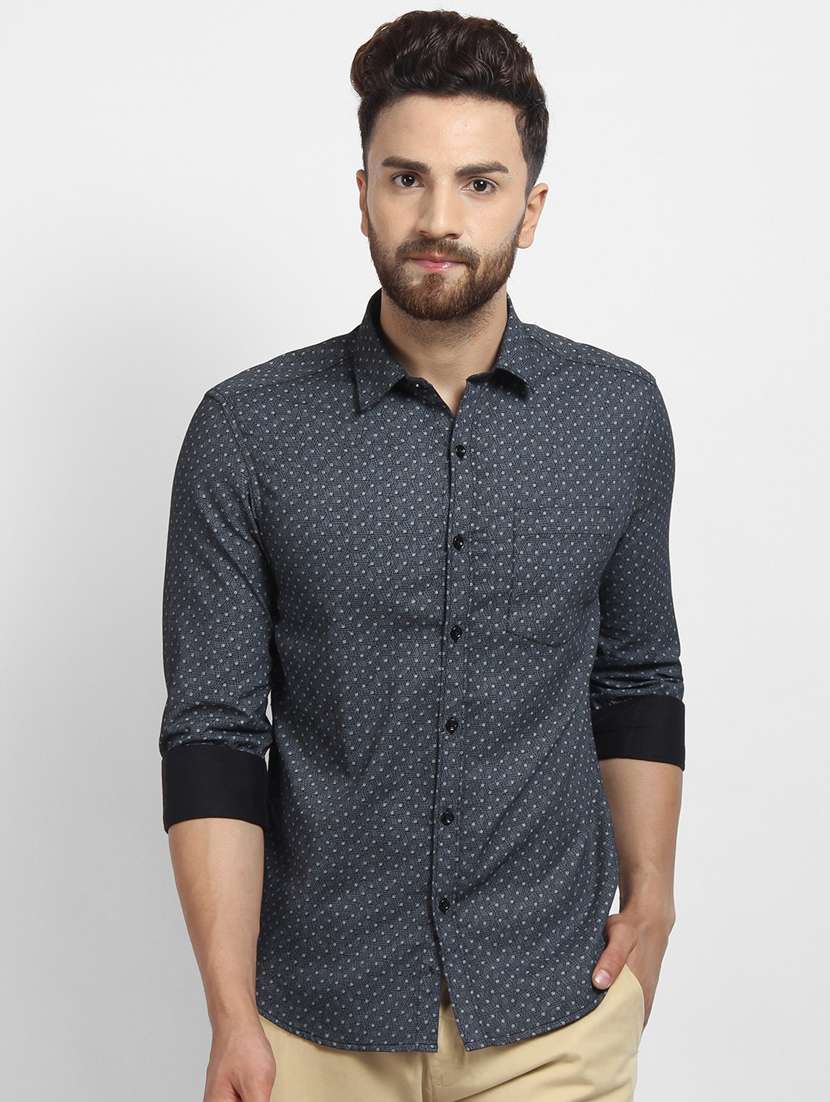 mens printed casual shirt - 16773433 - Zoom Image - 0