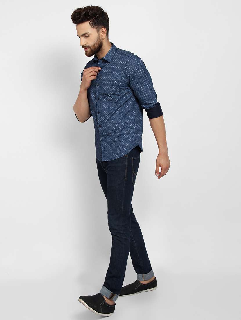 blue printed casual shirt - 16773434 -  Standard Image - 3