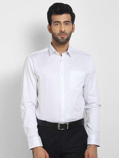mens micro print formal shirt - 16773437 - Standard Image - 0