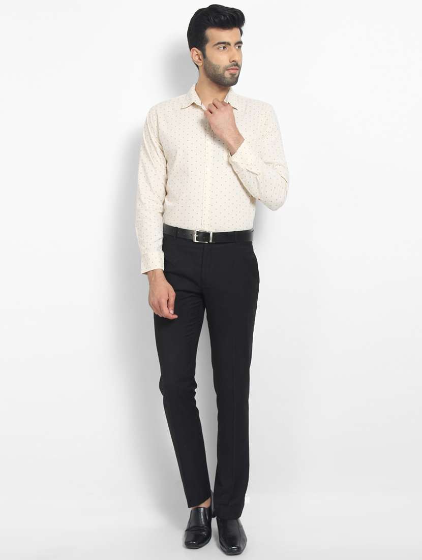 mens micro print formal shirt - 16773445 - Standard Image - 3